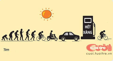 Hết xăng, quá trình tiến hóa bèn quay xe - Ảnh 1. Hết xăng, quá trình tiến hóa bèn quay xe - Ảnh 1.