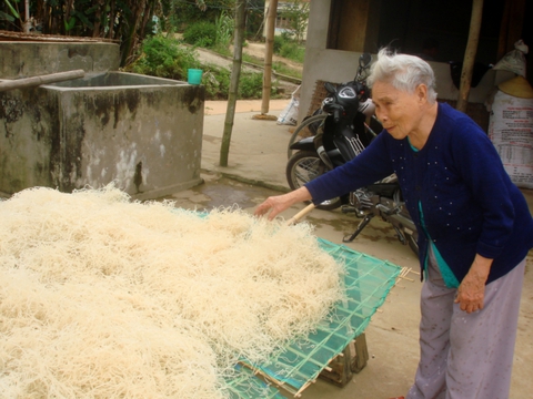 Tôi vẫn thường mơ thấy dáng mẹ lom khom phơi mì nơi miền quê một thời nghèo khó. Tôi vẫn thường mơ thấy dáng mẹ lom khom phơi mì nơi miền quê một thời nghèo khó.