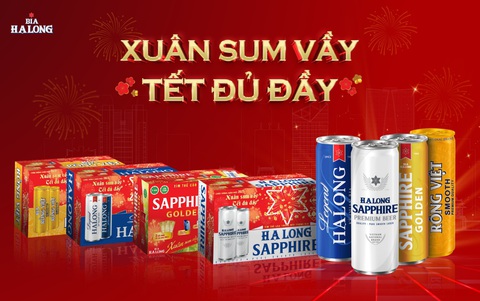 Bia Hạ Long tưng bừng chương trình khuyến mại ‘Xuân Sum Vầy - Tết Đủ Đầy’ - Ảnh 1. Bia Hạ Long tưng bừng chương trình khuyến mại ‘Xuân Sum Vầy - Tết Đủ Đầy’ - Ảnh 1.
