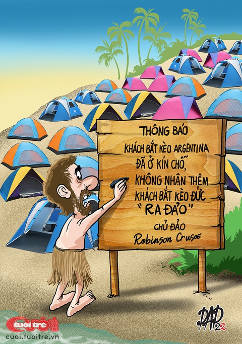 Đảo hoang Robinson bị quá tải sau trận Đức thua Nhật - Ảnh 1. Đảo hoang Robinson bị quá tải sau trận Đức thua Nhật - Ảnh 1.