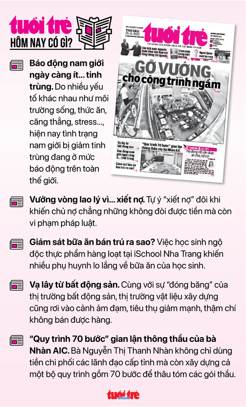 Tin sáng 25-11: Giá heo thấp kéo dài, người chăn nuôi ra sao? 5 triệu dân TP.HCM đã có CCCD gắn chip - Ảnh 7. Tin sáng 25-11: Giá heo thấp kéo dài, người chăn nuôi ra sao? 5 triệu dân TP.HCM đã có CCCD gắn chip - Ảnh 7.