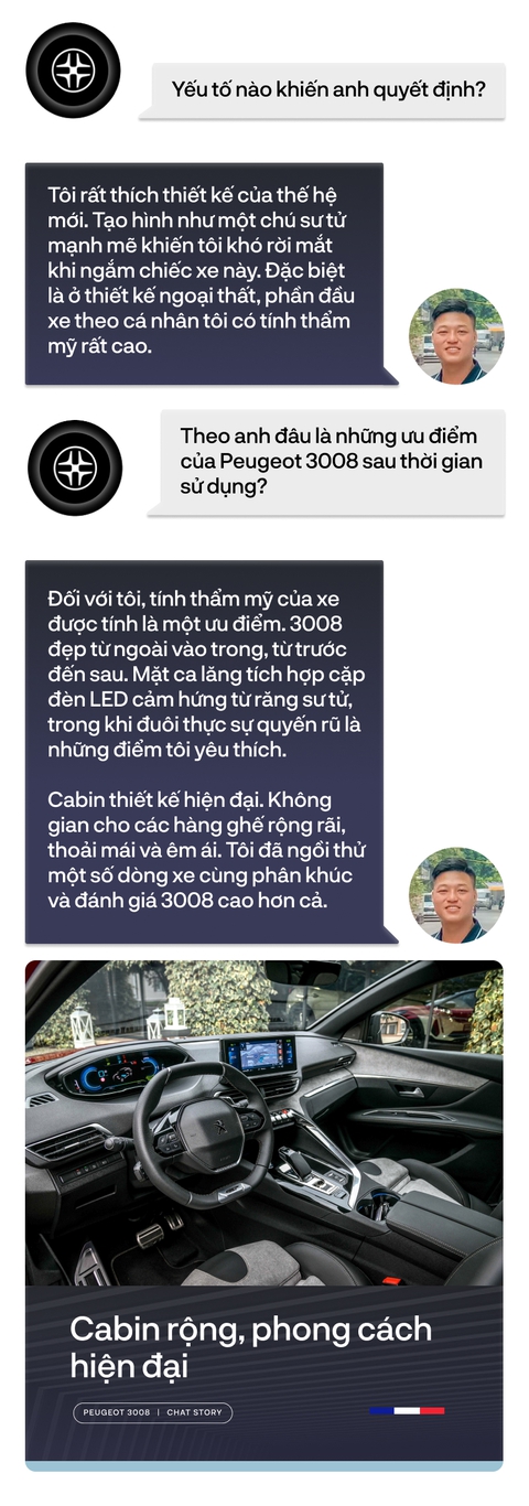 Chủ xe Peugeot 3008: ‘Thích phong cách thiết kế, lái xe thường phải mở chế độ Sport - Ảnh 2. Chủ xe Peugeot 3008: ‘Thích phong cách thiết kế, lái xe thường phải mở chế độ Sport - Ảnh 2.