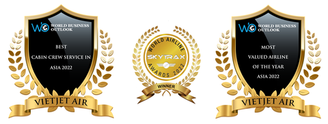 Vietjet đoạt 3 giải thưởng hàng không quốc tế của Skytrax và World Business Outlook - Ảnh 1. Vietjet đoạt 3 giải thưởng hàng không quốc tế của Skytrax và World Business Outlook - Ảnh 1.