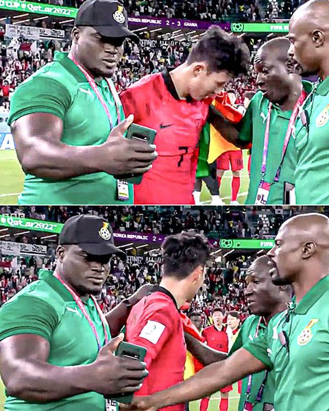 Các thành viên Ghana gây phẫn nộ vì ép Son Heung Min chụp ảnh tự sướng - Ảnh 1. Các thành viên Ghana gây phẫn nộ vì ép Son Heung Min chụp ảnh tự sướng - Ảnh 1.