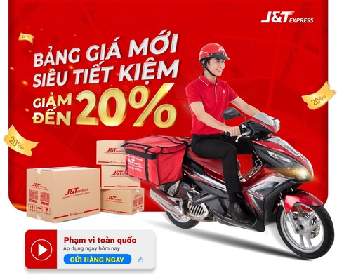 J&T Express đón ’sóng’ sale cuối năm, giảm cước vận chuyển lên đến 20% - Ảnh 1. J&T Express đón ’sóng’ sale cuối năm, giảm cước vận chuyển lên đến 20% - Ảnh 1.