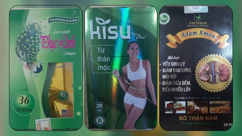 Hàng loạt sản phẩm giảm cân, bổ thận tráng dương chứa chất cấm - Ảnh 1. Hàng loạt sản phẩm giảm cân, bổ thận tráng dương chứa chất cấm - Ảnh 1.