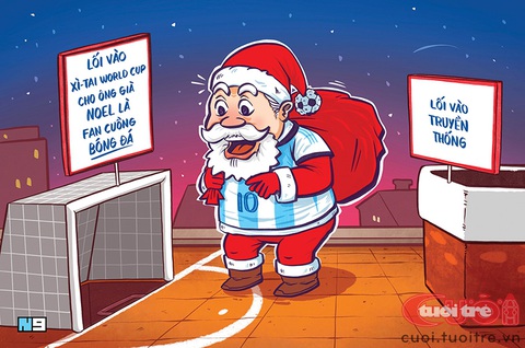 Ông già Noel cũng hâm mộ Argentina? - Ảnh 1. Ông già Noel cũng hâm mộ Argentina? - Ảnh 1.