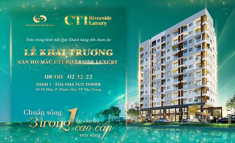 VCN khai trương Căn hộ mẫu CT1 Riverside Luxury tại TP Nha Trang - Ảnh 1. VCN khai trương Căn hộ mẫu CT1 Riverside Luxury tại TP Nha Trang - Ảnh 1.