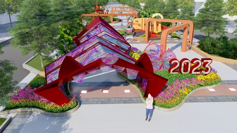 Đường hoa Nguyễn Huệ 2023 có cầu kính, tái ngộ các linh vật của 20 năm qua - Ảnh 4. Đường hoa Nguyễn Huệ 2023 có cầu kính, tái ngộ các linh vật của 20 năm qua - Ảnh 4.