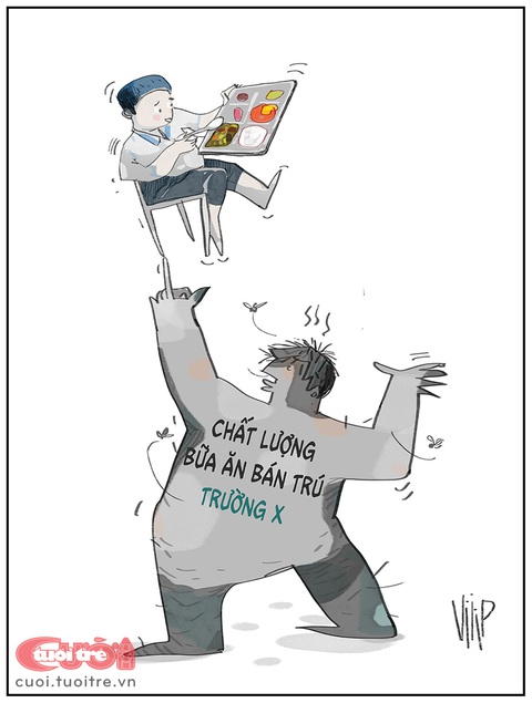 Cơm bán trú vừa ăn vừa... run - Ảnh 1. Cơm bán trú vừa ăn vừa... run - Ảnh 1.
