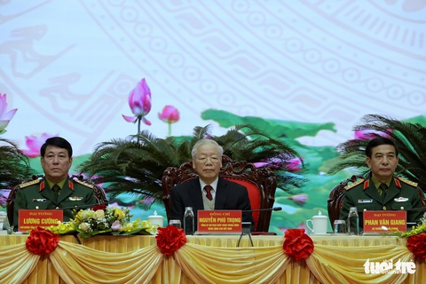 Tổng bí thư Nguyễn Phú Trọng dự Hội nghị Quân chính toàn quân 2022 - Ảnh 2. Tổng bí thư Nguyễn Phú Trọng dự Hội nghị Quân chính toàn quân 2022 - Ảnh 2.
