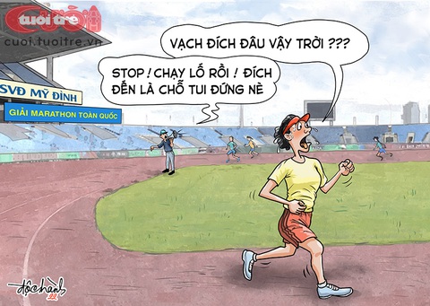 Hài hước ở Mỹ Đình: Thi marathon mà không tìm thấy vạch đích ở đâu - Ảnh 1. Hài hước ở Mỹ Đình: Thi marathon mà không tìm thấy vạch đích ở đâu - Ảnh 1.