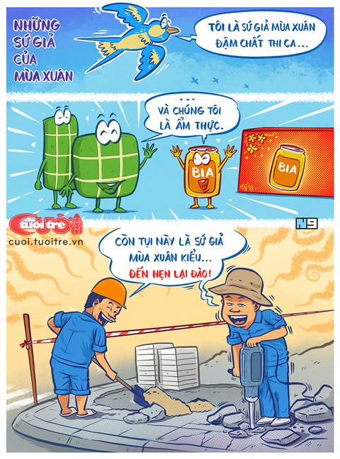 Sứ giả mùa xuân với máy khoan và cuốc xẻng - Ảnh 1. Sứ giả mùa xuân với máy khoan và cuốc xẻng - Ảnh 1.