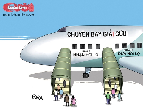 Chơi chữ với chuyến bay giải cứu - Ảnh 1. Chơi chữ với chuyến bay giải cứu - Ảnh 1.