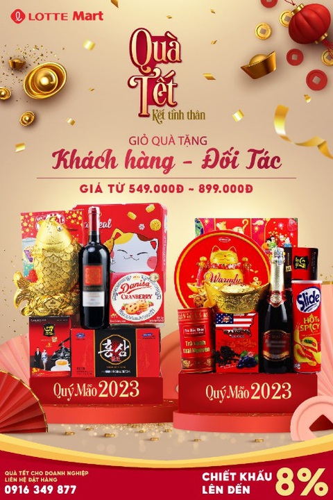LOTTE Mart - Điểm mua sắm giỏ quà Tết dịp Tết Nguyên đán Quý Mão - Ảnh 1. LOTTE Mart - Điểm mua sắm giỏ quà Tết dịp Tết Nguyên đán Quý Mão - Ảnh 1.