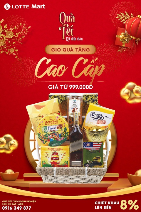 LOTTE Mart - Điểm mua sắm giỏ quà Tết dịp Tết Nguyên đán Quý Mão - Ảnh 2. LOTTE Mart - Điểm mua sắm giỏ quà Tết dịp Tết Nguyên đán Quý Mão - Ảnh 2.