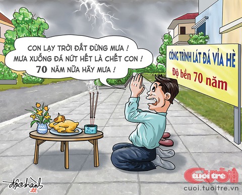 Lạ lùng người đàn ông làm lễ cầu... đừng mưa - Ảnh 1. Lạ lùng người đàn ông làm lễ cầu... đừng mưa - Ảnh 1.