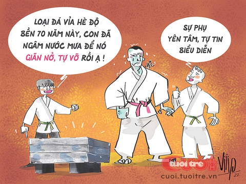 Sư phụ xuất chiêu chặt nát khối đá - Ảnh 1. Sư phụ xuất chiêu chặt nát khối đá - Ảnh 1.