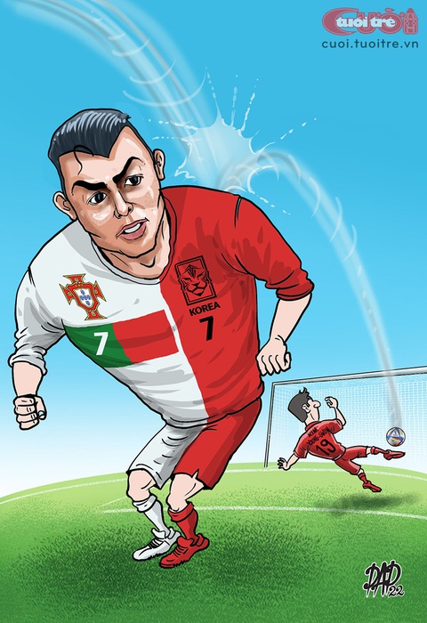 Khoảnh khắc Cristiano Ronaldo khoác áo tuyển Hàn Quốc - Ảnh 1. Khoảnh khắc Cristiano Ronaldo khoác áo tuyển Hàn Quốc - Ảnh 1.