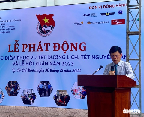 Phát động chiến dịch phục vụ dịp Tết ở sân bay Tân Sơn Nhất - Ảnh 1. Phát động chiến dịch phục vụ dịp Tết ở sân bay Tân Sơn Nhất - Ảnh 1.