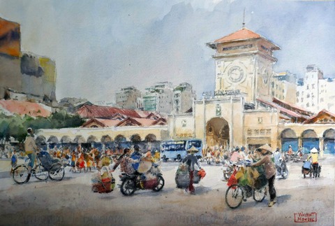 Lưu giữ vẻ đẹp các di sản của Sài Gòn qua góc nhìn ký họa đô thị - Ảnh 2. Lưu giữ vẻ đẹp các di sản của Sài Gòn qua góc nhìn ký họa đô thị - Ảnh 2.