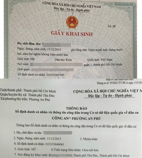 Nhiều trẻ có hai số định danh cá nhân, phụ huynh rối không biết dùng số nào - Ảnh 3. Nhiều trẻ có hai số định danh cá nhân, phụ huynh rối không biết dùng số nào - Ảnh 3.