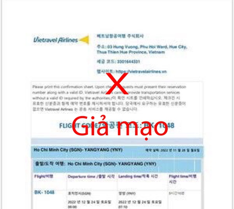 Vietravel Airlines cảnh báo mạo danh hãng bán vé quốc tế đi Hàn Quốc - Ảnh 1. Vietravel Airlines cảnh báo mạo danh hãng bán vé quốc tế đi Hàn Quốc - Ảnh 1.