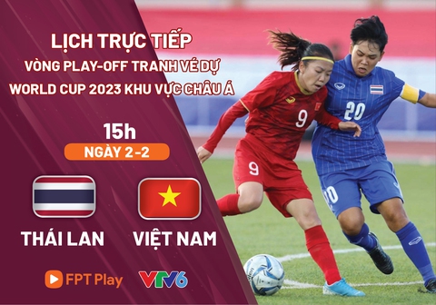 Lịch trực tiếp play-off dự World Cup 2022: Tuyển nữ Việt Nam - Thái Lan - Ảnh 1. Lịch trực tiếp play-off dự World Cup 2022: Tuyển nữ Việt Nam - Thái Lan - Ảnh 1.