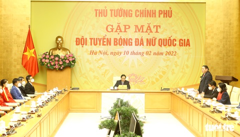 Thủ tướng Phạm Minh Chính: ‘Đời sống của các nữ tuyển thủ khiến chúng ta phải trăn trở’ - Ảnh 1. Thủ tướng Phạm Minh Chính: ‘Đời sống của các nữ tuyển thủ khiến chúng ta phải trăn trở’ - Ảnh 1.