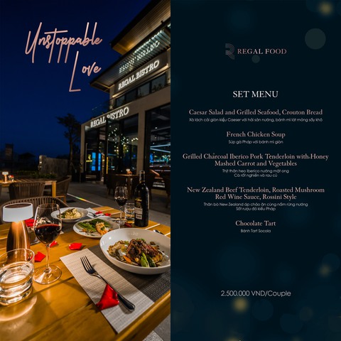 Set menu Unstoppable Love của Regal Food Victoria - Khi bài ca tình yêu cất lời - Ảnh 1. Set menu Unstoppable Love của Regal Food Victoria - Khi bài ca tình yêu cất lời - Ảnh 1.