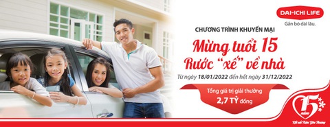 Dai-ichi Life Việt Nam tặng thưởng hơn 3,3 tỉ đồng mừng 15 năm thành lập - Ảnh 1. Dai-ichi Life Việt Nam tặng thưởng hơn 3,3 tỉ đồng mừng 15 năm thành lập - Ảnh 1.