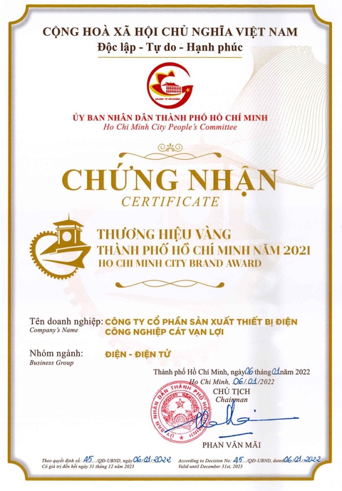 Cát Vạn Lợi xuất sắc đạt giải thưởng Thương Hiệu Vàng TP.HCM năm 2021 - Ảnh 2. Cát Vạn Lợi xuất sắc đạt giải thưởng Thương Hiệu Vàng TP.HCM năm 2021 - Ảnh 2.