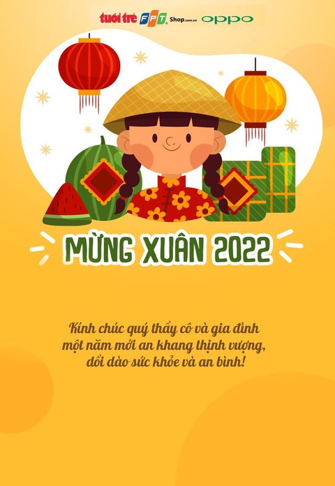 Cùng Tuổi Trẻ Online tạo thiệp chúc Tết thầy cô - Ảnh 2. Cùng Tuổi Trẻ Online tạo thiệp chúc Tết thầy cô - Ảnh 2.