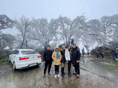 Toàn miền Bắc chìm trong rét hại, băng giá phủ trắng các đỉnh núi dày hơn hôm qua - Ảnh 2. Toàn miền Bắc chìm trong rét hại, băng giá phủ trắng các đỉnh núi dày hơn hôm qua - Ảnh 2.