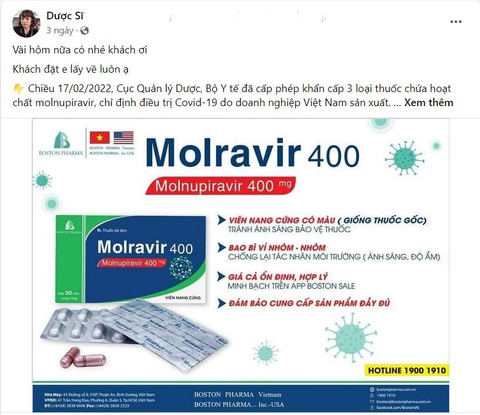 Chợ mạng bán thuốc Molnupiravir như bán rau, mỗi nơi một giá - Ảnh 1. Chợ mạng bán thuốc Molnupiravir như bán rau, mỗi nơi một giá - Ảnh 1.