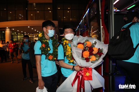 U23 Việt Nam rạng rỡ ngày về sau chức vô địch Đông Nam Á 2022 - Ảnh 8. U23 Việt Nam rạng rỡ ngày về sau chức vô địch Đông Nam Á 2022 - Ảnh 8.