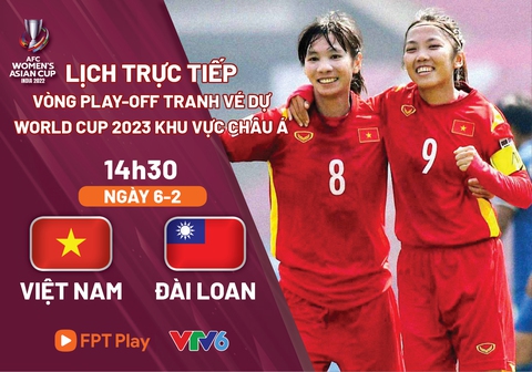 Lịch trực tiếp vòng play-off tranh vé dự World Cup 2023: Việt Nam - Đài Loan - Ảnh 1. Lịch trực tiếp vòng play-off tranh vé dự World Cup 2023: Việt Nam - Đài Loan - Ảnh 1.
