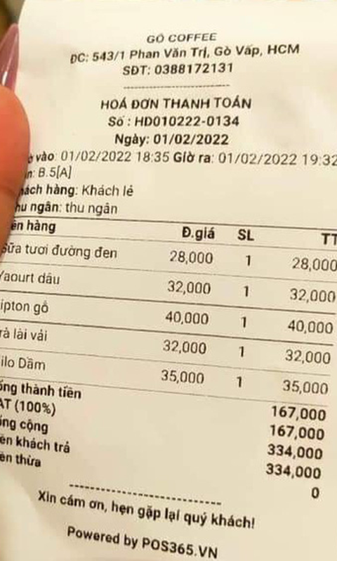 Quán cà phê thu VAT 100% ngày Tết bị cơ quan thuế đến xem xét - Ảnh 1. Quán cà phê thu VAT 100% ngày Tết bị cơ quan thuế đến xem xét - Ảnh 1.