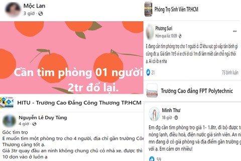 Sinh viên học ở TP.HCM mấy bữa nay chỉ bàn toàn chuyện phòng trọ - Ảnh 1. Sinh viên học ở TP.HCM mấy bữa nay chỉ bàn toàn chuyện phòng trọ - Ảnh 1.