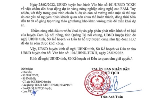 Xin thu hồi văn bản đề nghị chấm dứt dự án nông nghiệp của FAM - Ảnh 1. Xin thu hồi văn bản đề nghị chấm dứt dự án nông nghiệp của FAM - Ảnh 1.