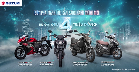 Suzuki, nét cá tính khác biệt của thị trường xe máy Việt, tung ưu đãi lớn tháng 3 - Ảnh 1. Suzuki, nét cá tính khác biệt của thị trường xe máy Việt, tung ưu đãi lớn tháng 3 - Ảnh 1.
