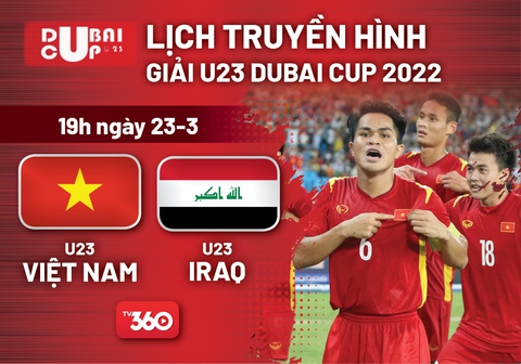 Lịch trực tiếp U23 Việt Nam - U23 Iraq tại Dubai Cup 2022 - Ảnh 1. Lịch trực tiếp U23 Việt Nam - U23 Iraq tại Dubai Cup 2022 - Ảnh 1.