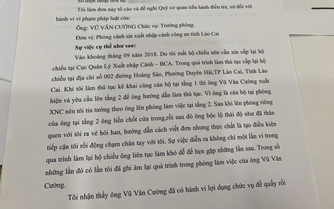 Không có căn cứ khẳng định đại tá công an ở Lào Cai có hành vi quấy rối tình dục - Ảnh 1. Không có căn cứ khẳng định đại tá công an ở Lào Cai có hành vi quấy rối tình dục - Ảnh 1.