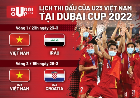 Lịch thi đấu của tuyển U23 Việt Nam tại Dubai Cup 2022 - Ảnh 1. Lịch thi đấu của tuyển U23 Việt Nam tại Dubai Cup 2022 - Ảnh 1.