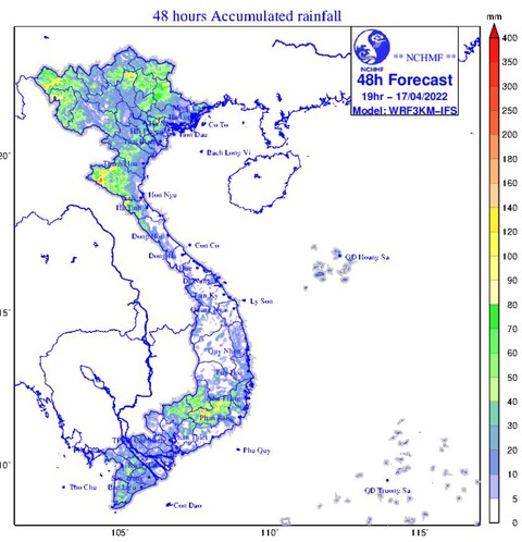 cảnh báo mưa