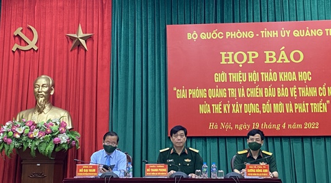 Bộ Quốc phòng tổ chức hội thảo 50 năm giải phóng Quảng Trị, chiến đấu bảo vệ Thành cổ 1972 - Ảnh 1. Bộ Quốc phòng tổ chức hội thảo 50 năm giải phóng Quảng Trị, chiến đấu bảo vệ Thành cổ 1972 - Ảnh 1.