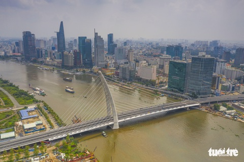 Ngày 28-4, cầu Thủ Thiêm 2 sẽ nối nhịp - Ảnh 1. Ngày 28-4, cầu Thủ Thiêm 2 sẽ nối nhịp - Ảnh 1.