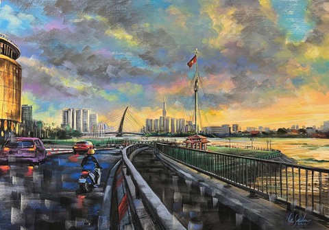 Lê Sa Long: Người yêu sông bằng cây cọ - Ảnh 5. Lê Sa Long: Người yêu sông bằng cây cọ - Ảnh 5.