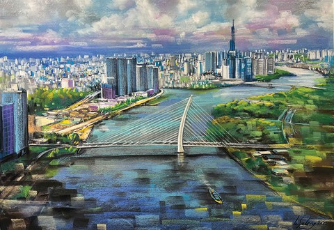 Lê Sa Long: Người yêu sông bằng cây cọ - Ảnh 4. Lê Sa Long: Người yêu sông bằng cây cọ - Ảnh 4.