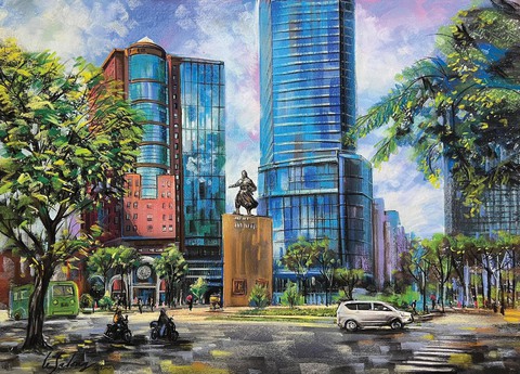 Lê Sa Long: Người yêu sông bằng cây cọ - Ảnh 2. Lê Sa Long: Người yêu sông bằng cây cọ - Ảnh 2.